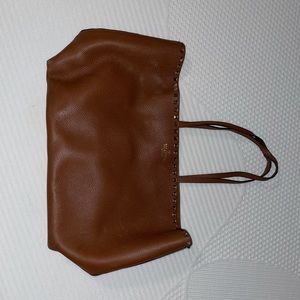 VALENTINO brown leather tote bag